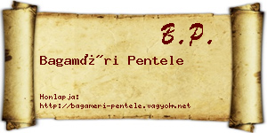 Bagaméri Pentele névjegykártya